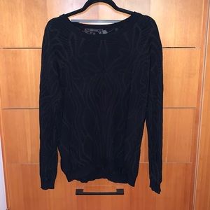 BCBG Sweater Black with sheer patterning